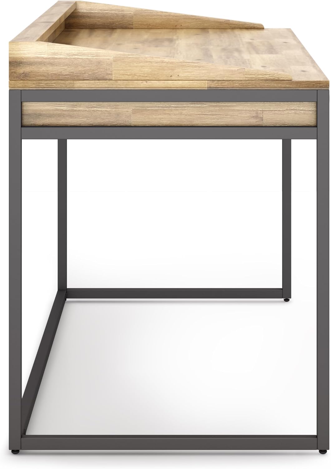 SIMPLIHOME Ralston 60" Wide Solid Acacia Wood Writing Desk in Golden Wheat