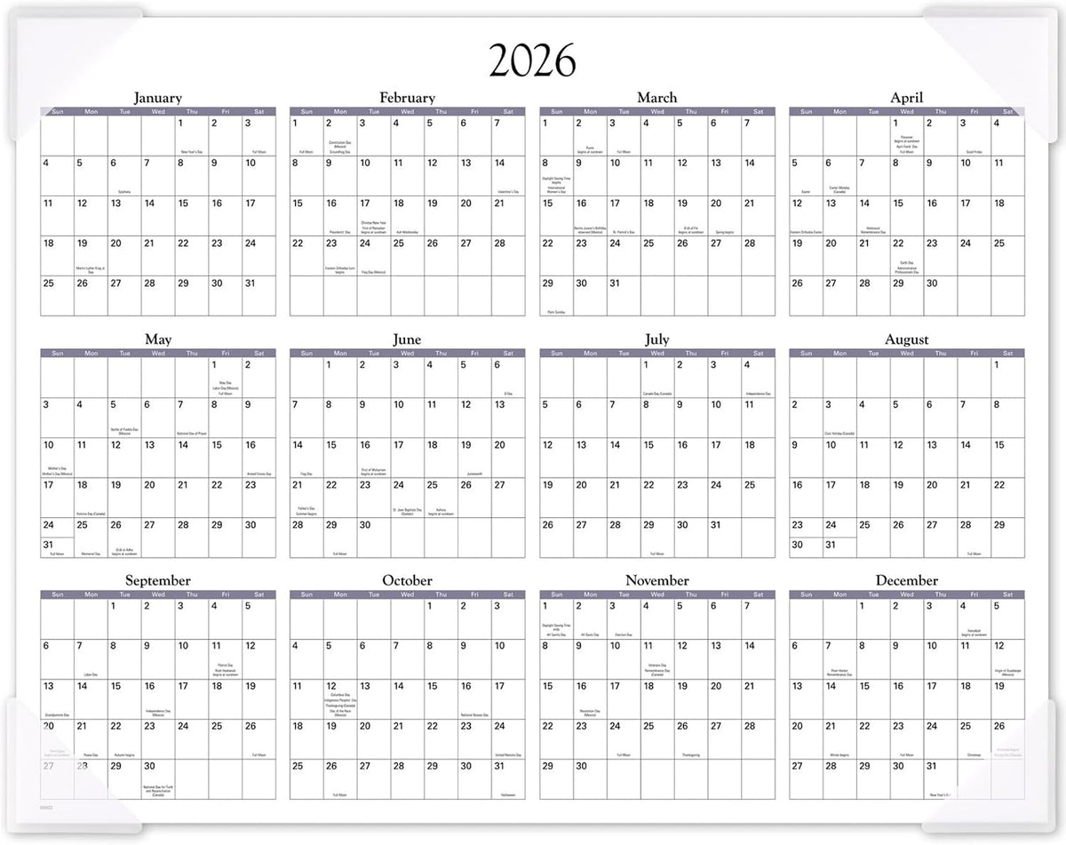 2025 AT-A-GLANCE® Panoramic Landscape Monthly Desk Pad, 21-3/4" x 17&quo...