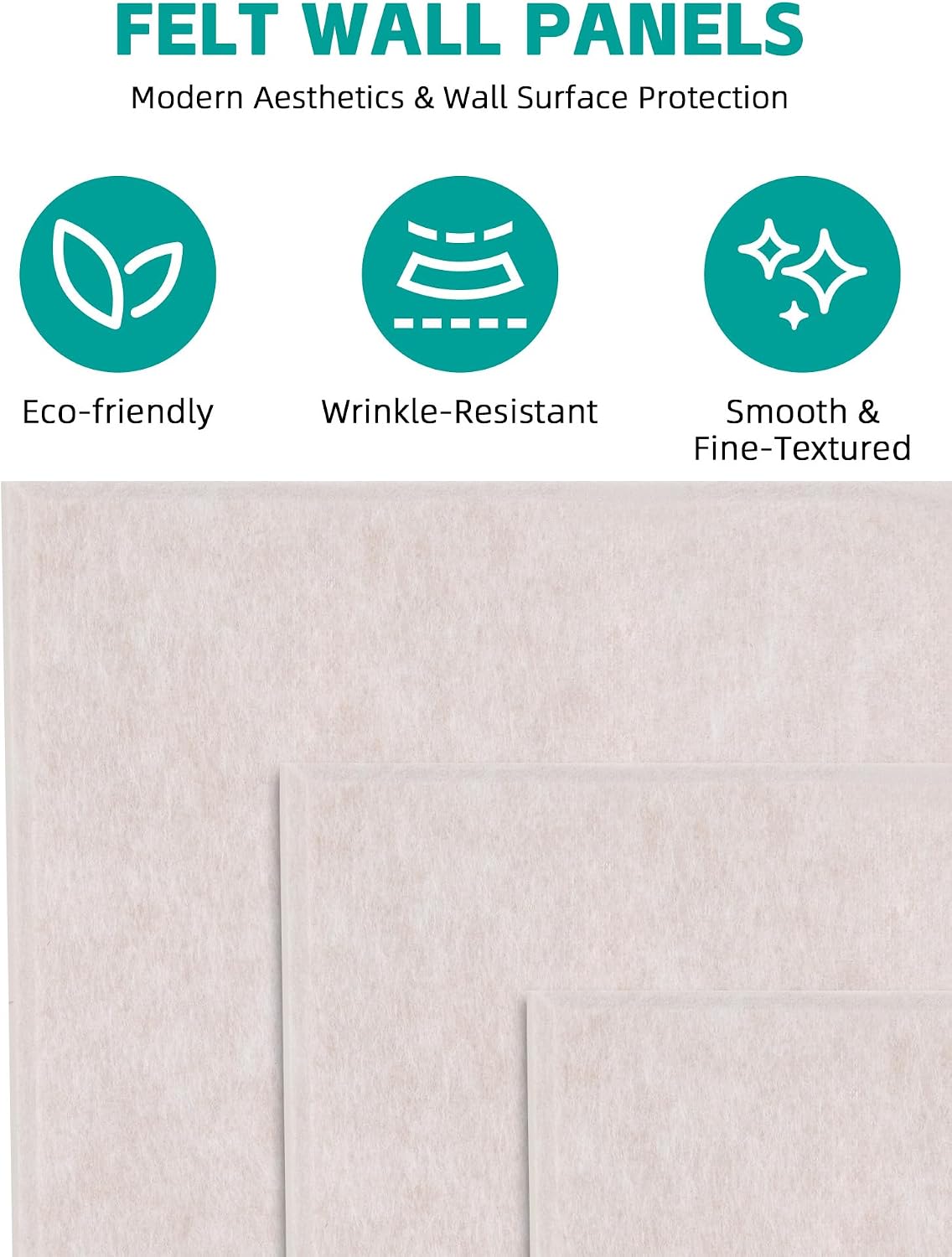 Large Felt Bulletin Board Tiles 48" x 36" Cork Board Alternative (L...