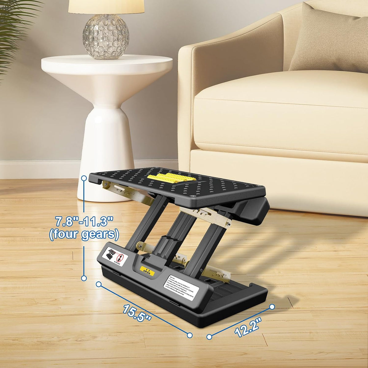 Foldable Foot Rest, Computer Foot Rest Under Desk, 12Modes Adjustable Ergonom...