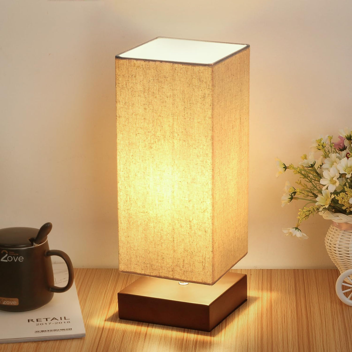 Touch Control Table Lamp Bedside 3 Way Dimmable Touch Desk Lamp Modern Nights...