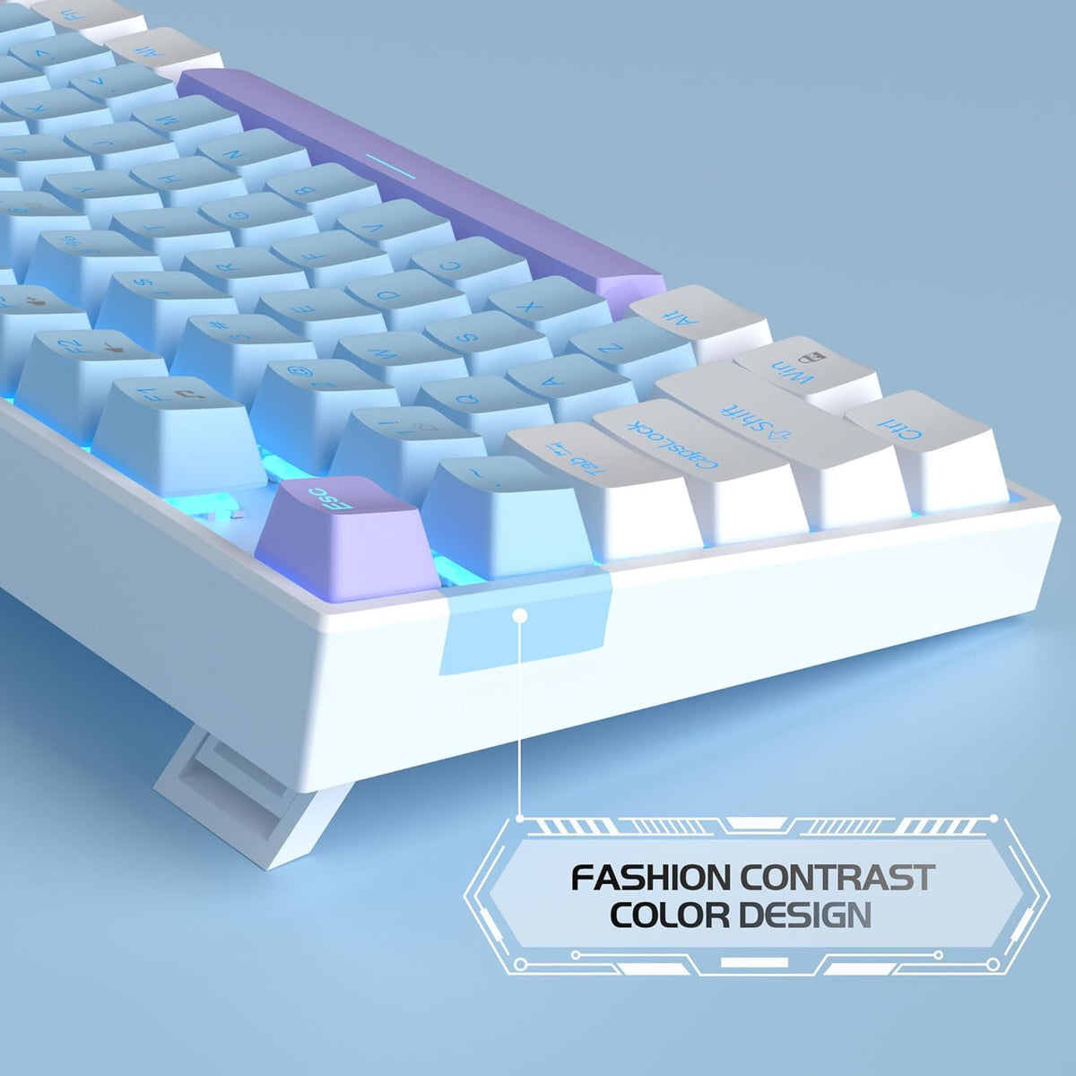 MageGee 75% Mechanical Gaming Keyboard, Blue Switch, LED Blue Backlit, 87 Key...
