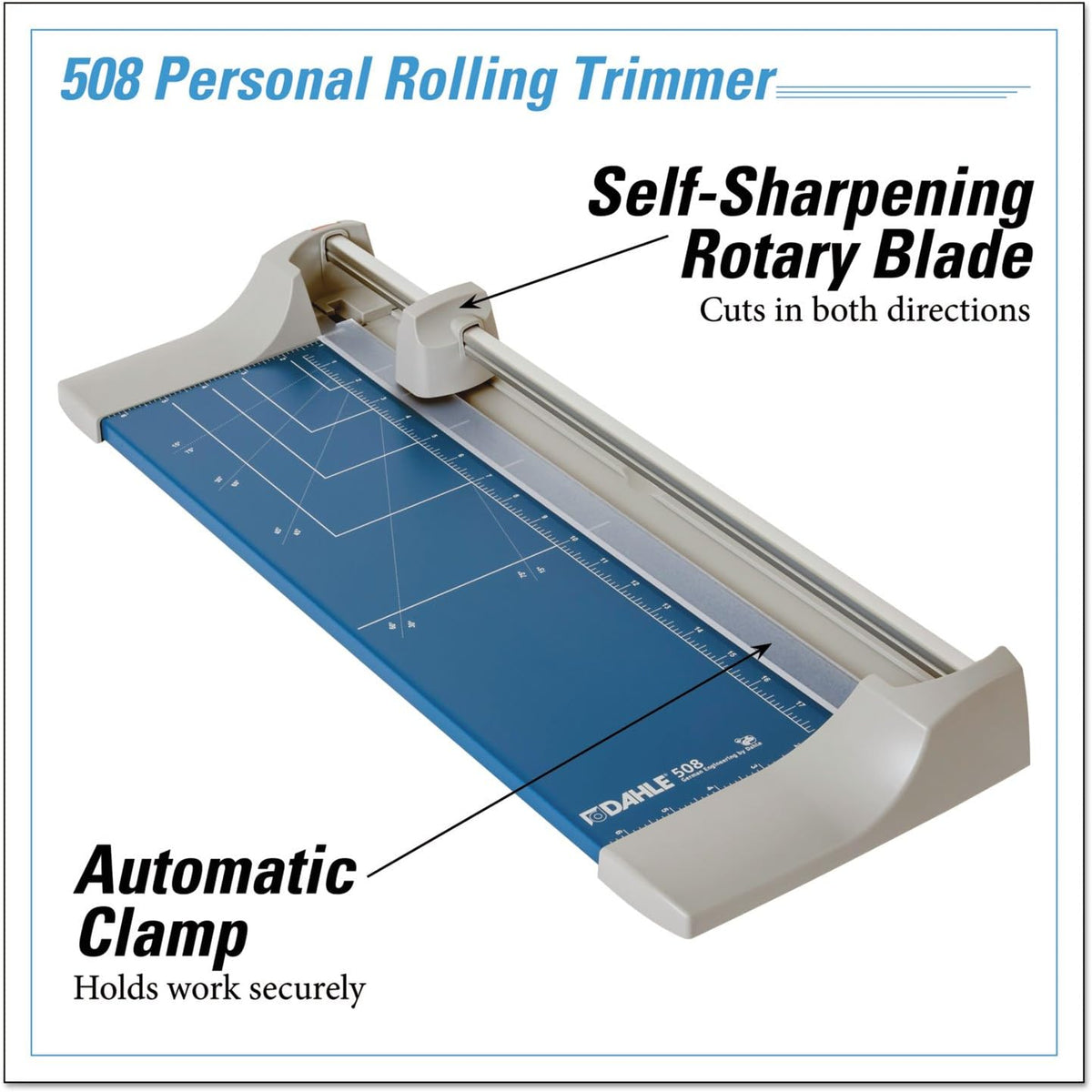 Dahle 508 Personal Rotary Trimmer, 18" Cut Length, 7 Sheet Capacity, Sel...