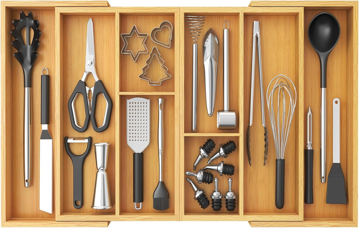 Lifewit Expandable Utensil Organizer for Kitchen Drawer, Cutlery Holder