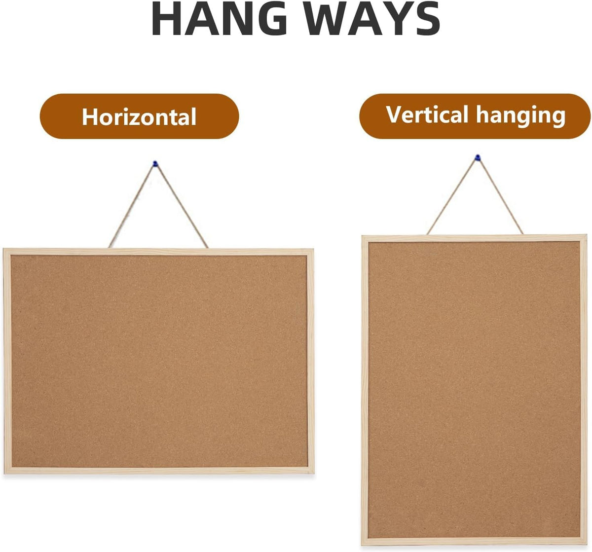 TooCust 20x28 Cork Boards for Walls with Solid Wood Frame, Whiteboard and Cor...