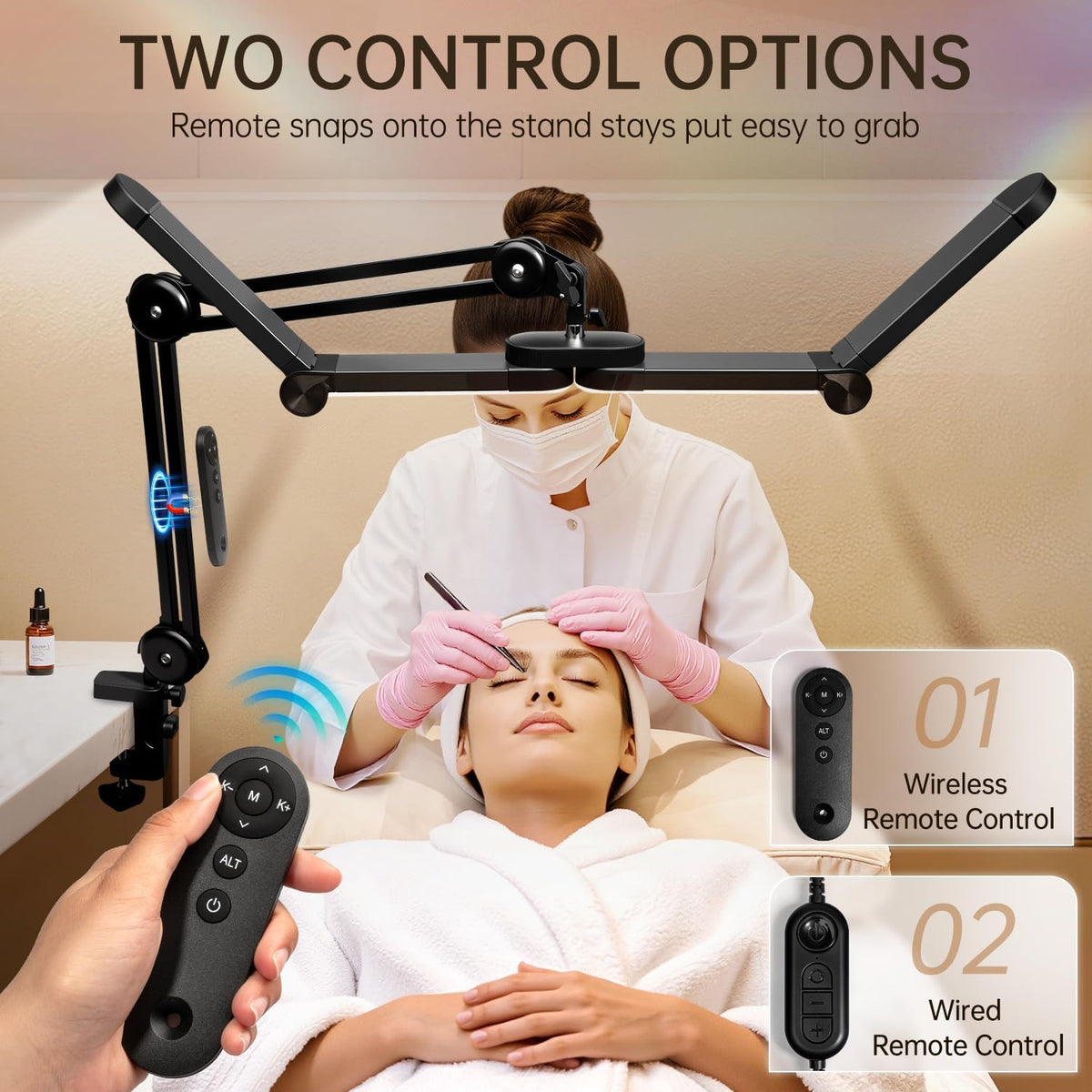 Half Moon Light for Nail Desk, LED Lamp for Nail Tech