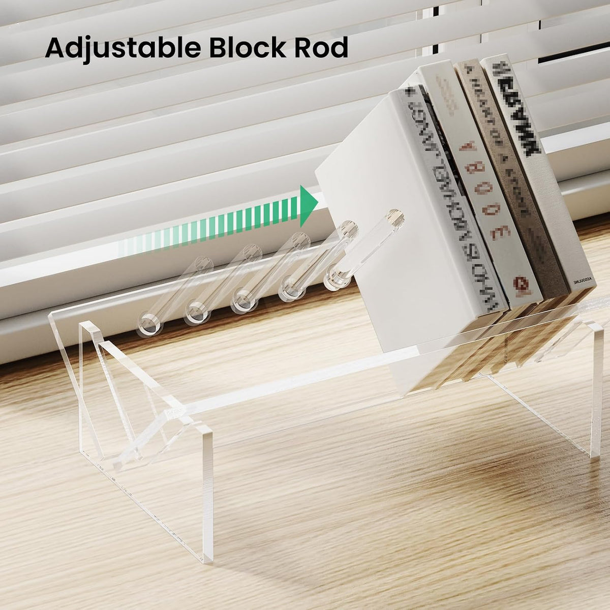 Sumerflos Acrylic Desktop Bookcase, Book Storage Organizer Bookshelves, Clear...