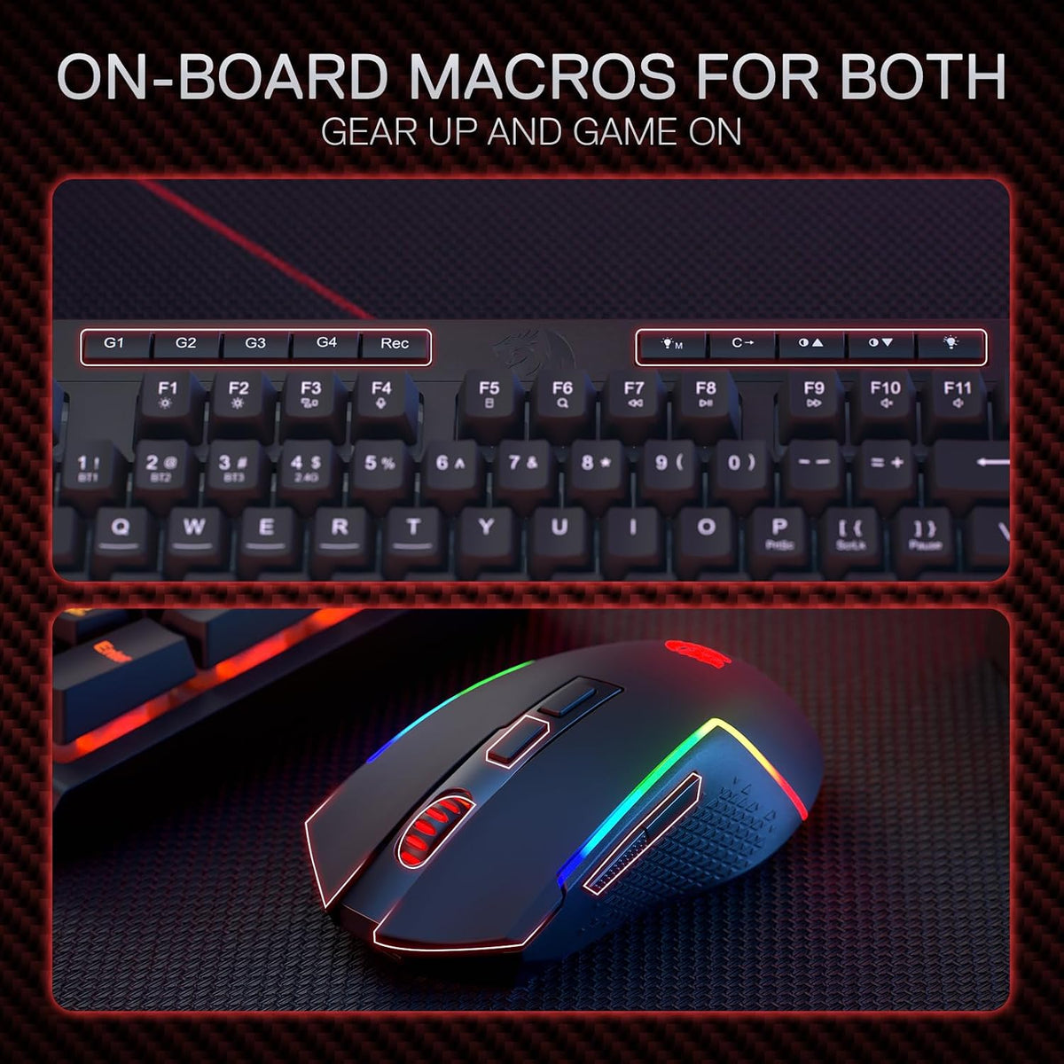 Redragon S142 Combo, K515 PRO Membrane Gaming Keyboard, M693 4800 DPI Mouse