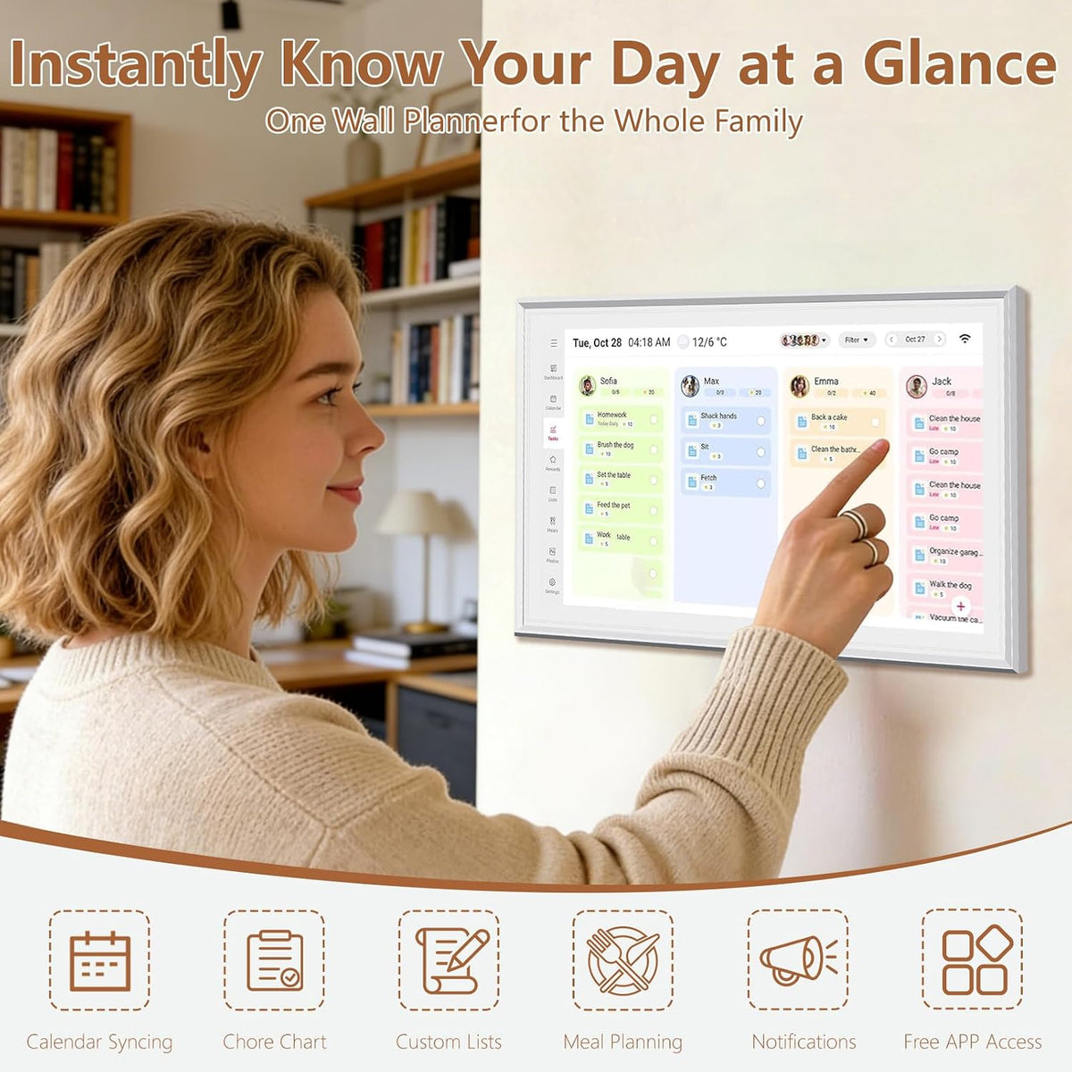 15.6 Inch Touchscreen Family Digital Calendar