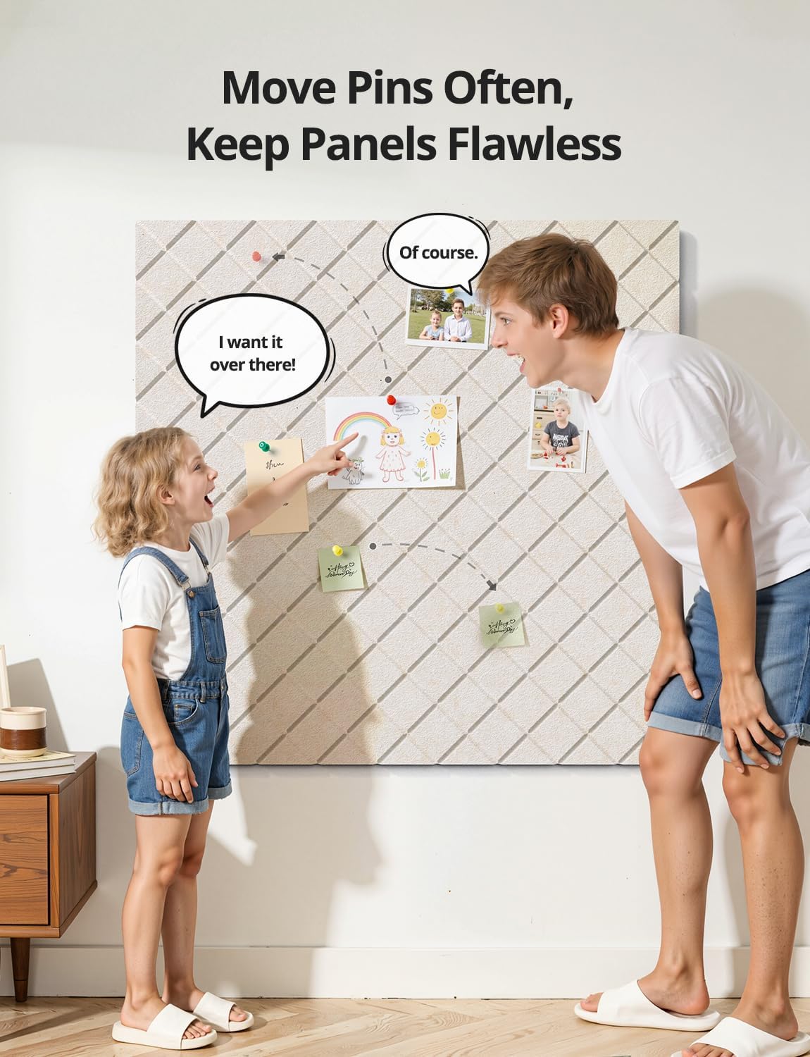 Kuchoow Bulletin Cork Board Large 47.2" x 35.4" Felt Notice Pinboar...