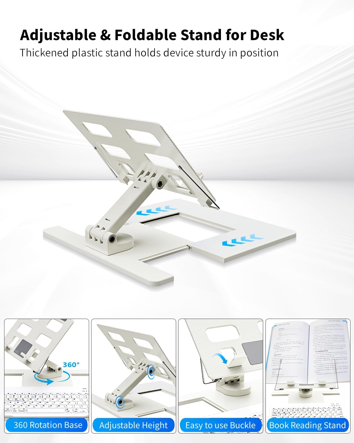 Desk Stand & Bluetooth Keyboard for Galaxy Z Fold 8 Ultra/8 Wide/7/6/5