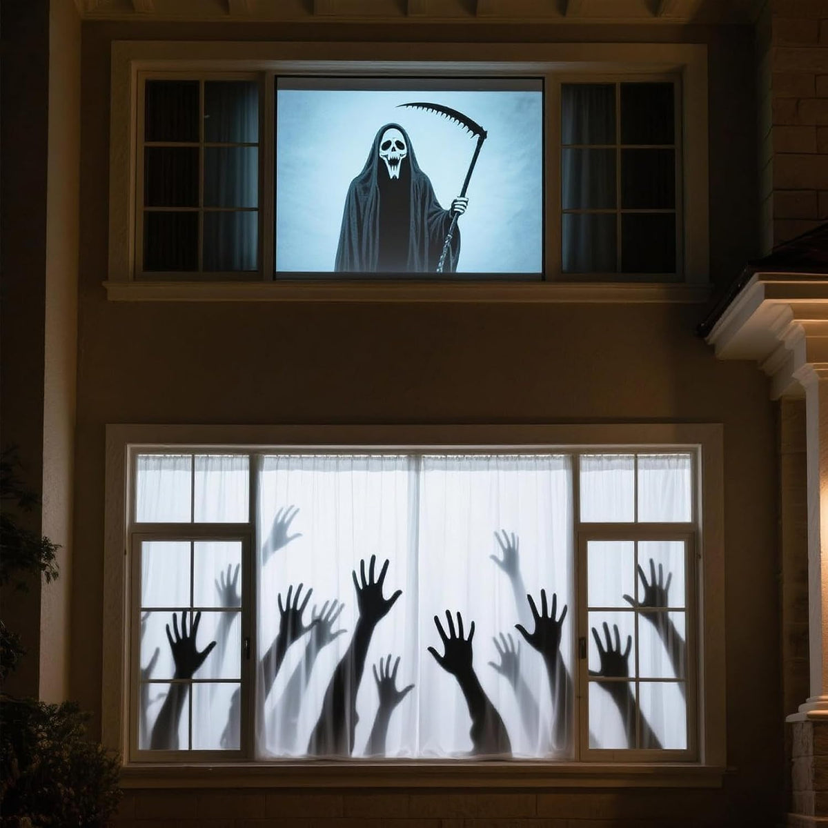 AAJK 120in Halloween Holographic Window Rear Projector Screen