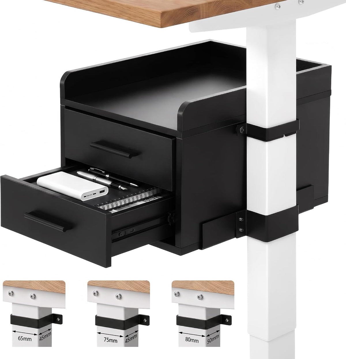 OUTFINE Clamp-On Under Desk Drawer, No-Drill Storage for Standing Desks