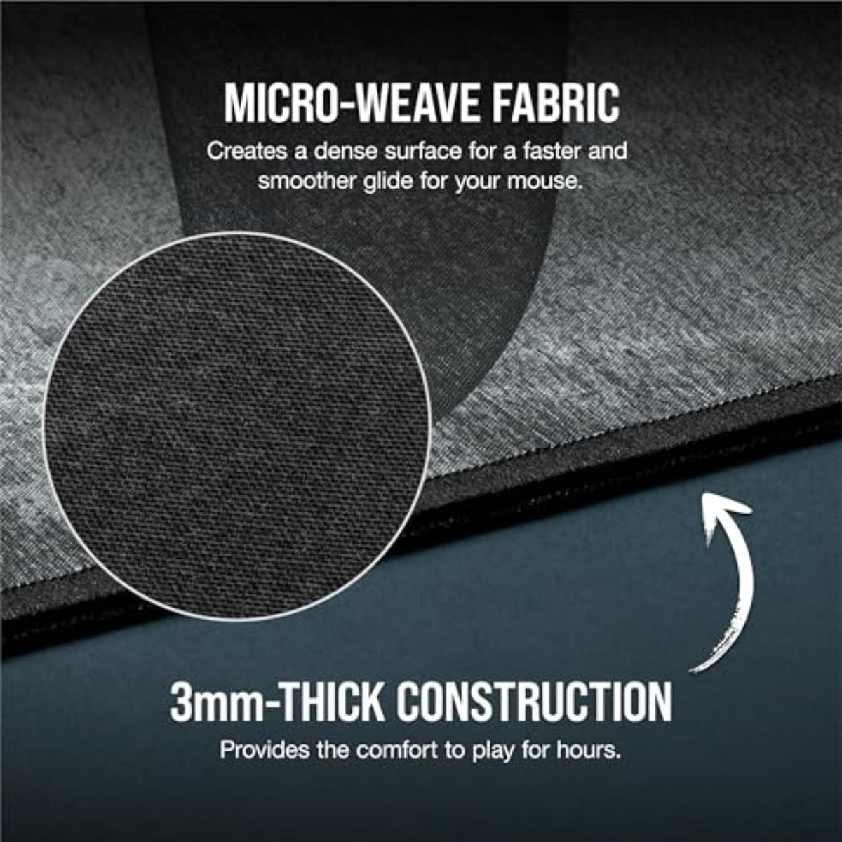 Corsair MM300 PRO Premium Spill-Proof Cloth Gaming Mouse Pad – Extended - Mul...
