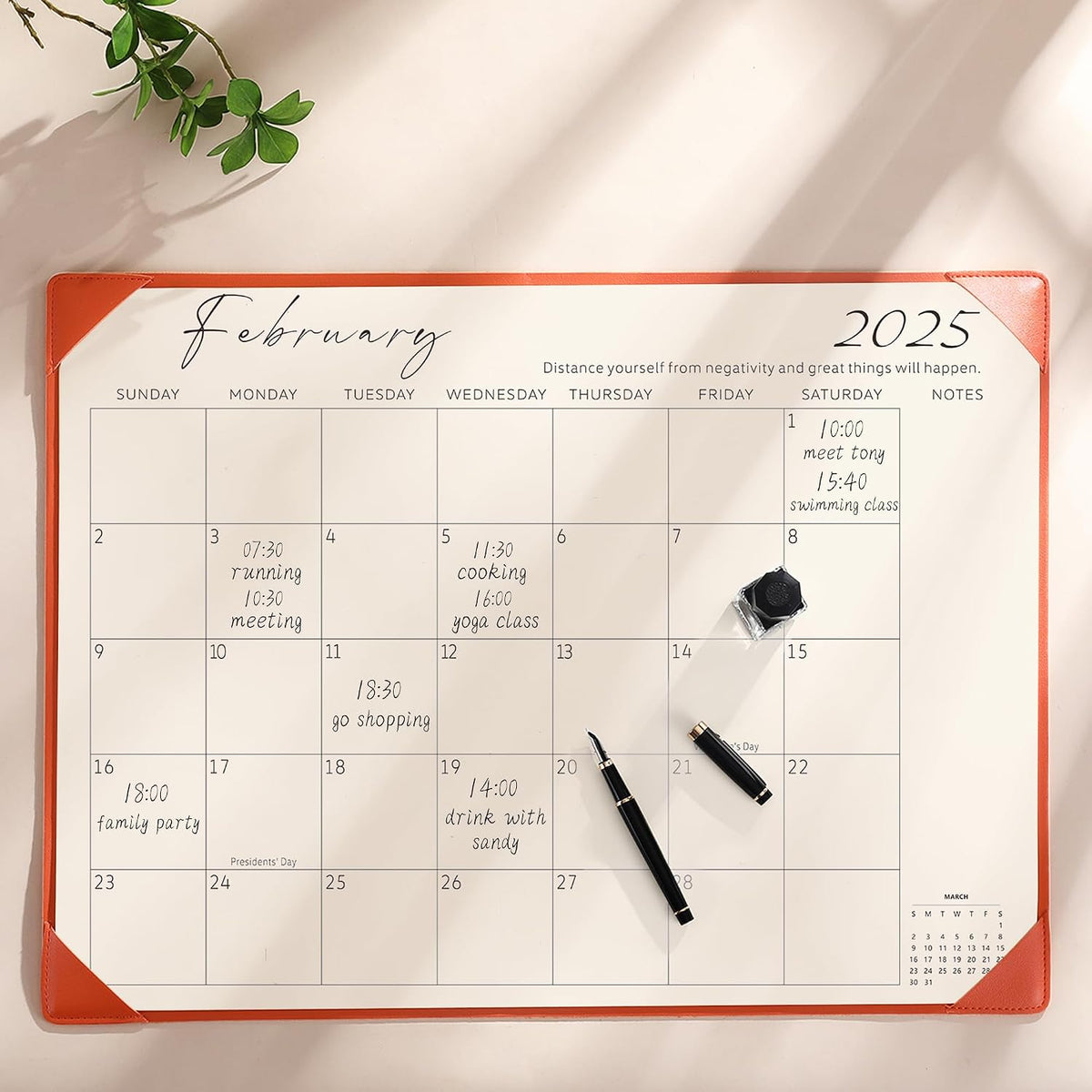Gannyfer Desk Calendar 2025-2026 with Desktop Mat, Simplified Large 22" ...