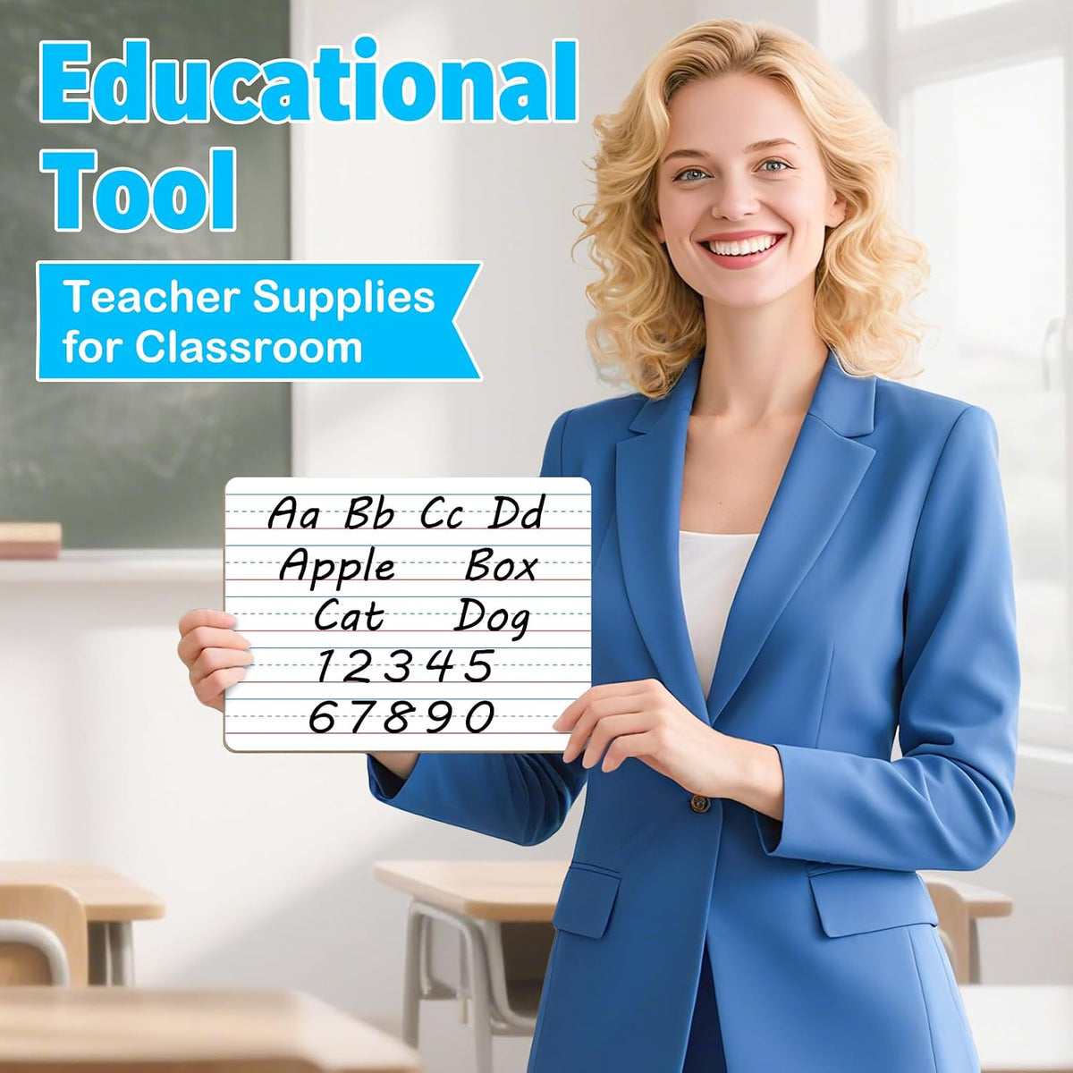 AuroTops 32 Pack Dry Erase Board with Lines,Small White Boards for Students