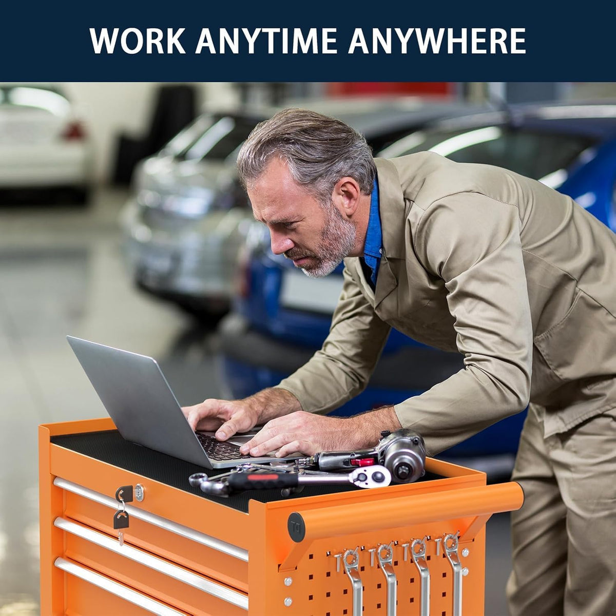 7-Drawer Metal Rolling Tool Chest with Wheels,Tool Storage Cabinet with Locki...