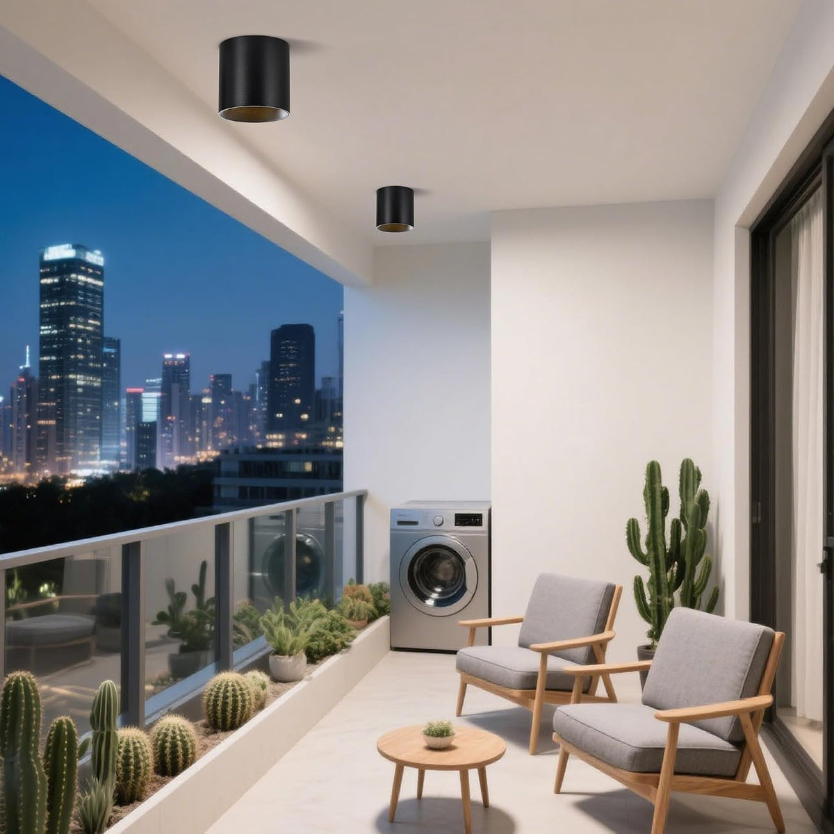 Flush Mount Dimmable Ceiling Light Fixture, 20W 3000K LED Outdoor Ceiling Lig...