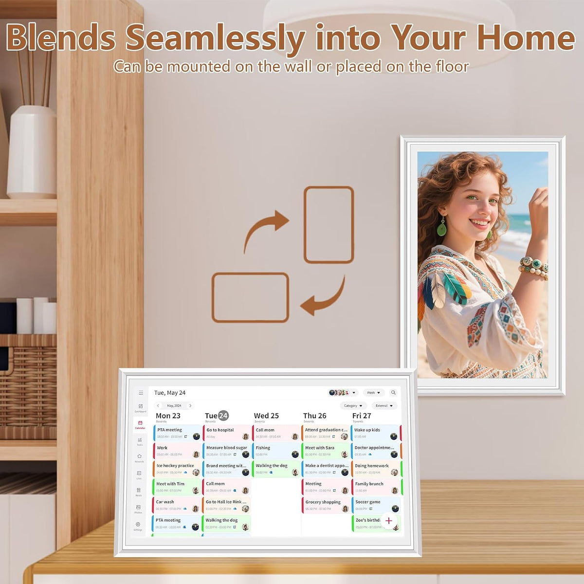 15.6 Inch Touchscreen Family Digital Calendar