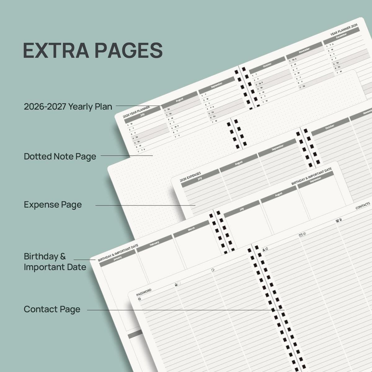 POPRUN Weekly Planner 2026-2027, 8.5" x 10.5", Academic Calendar No...