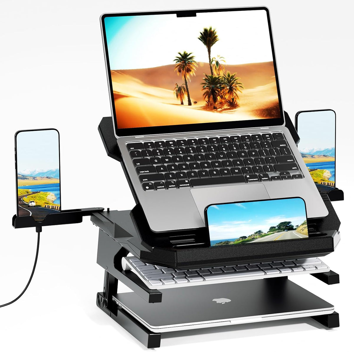 OImaster Laptop Stand for Desk, Phone Stand, Extended Laptops Riser, Elevator...