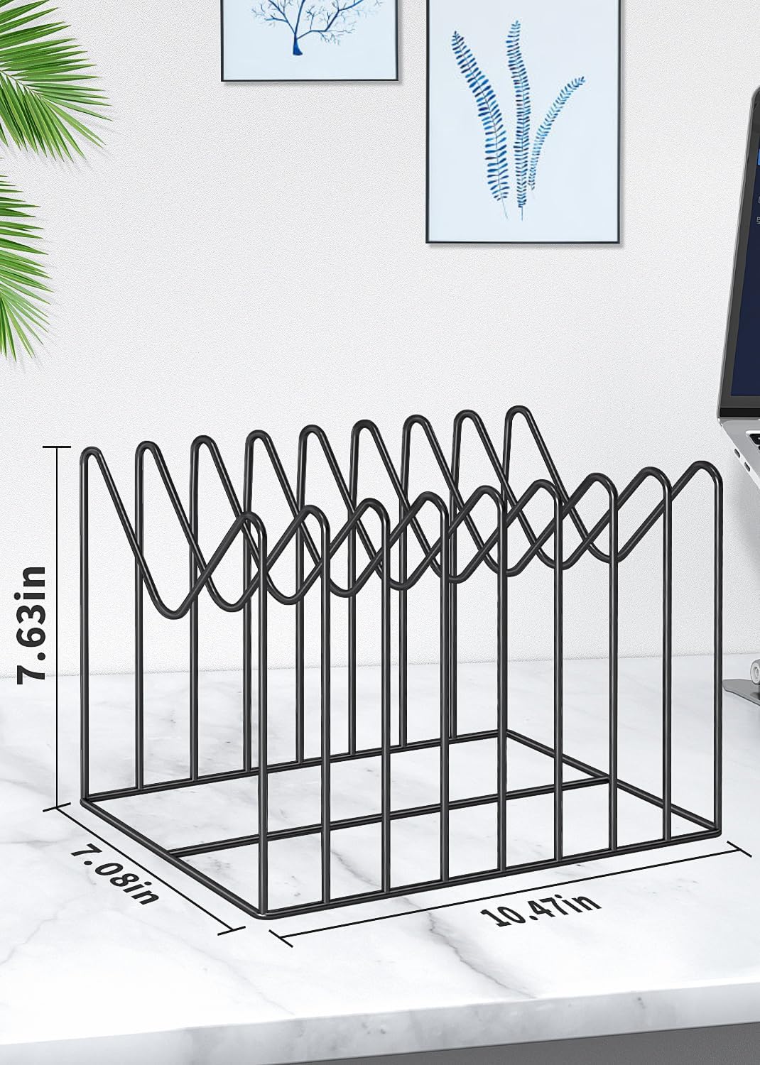 TOPCJ 4 Sets Wire File Organizer for Desk,File Folder Holder/Rack/Stand,File ...