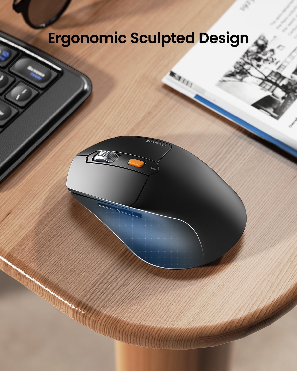 ProtoArc XKM03 Ergonomic Foldable Keyboard Mouse for Business and Travel