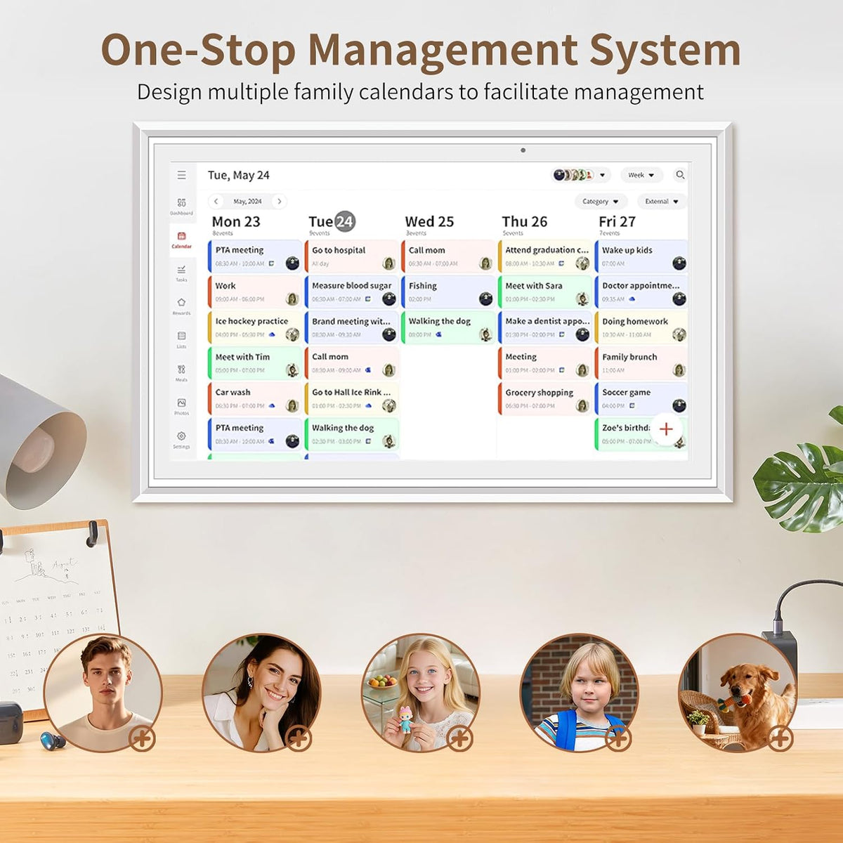 10.1 Inch Smart Touchscreen Family Digital Calendar Planner