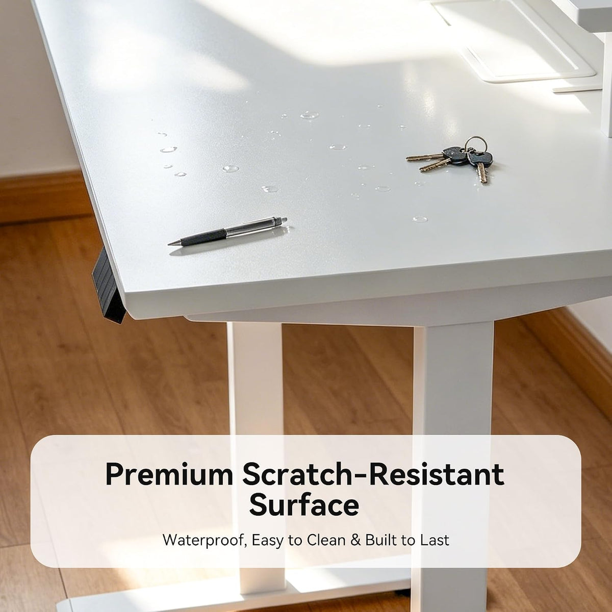 Electric Standing Desk 47.2" x 23.6", White Height Adjustable Sit S...