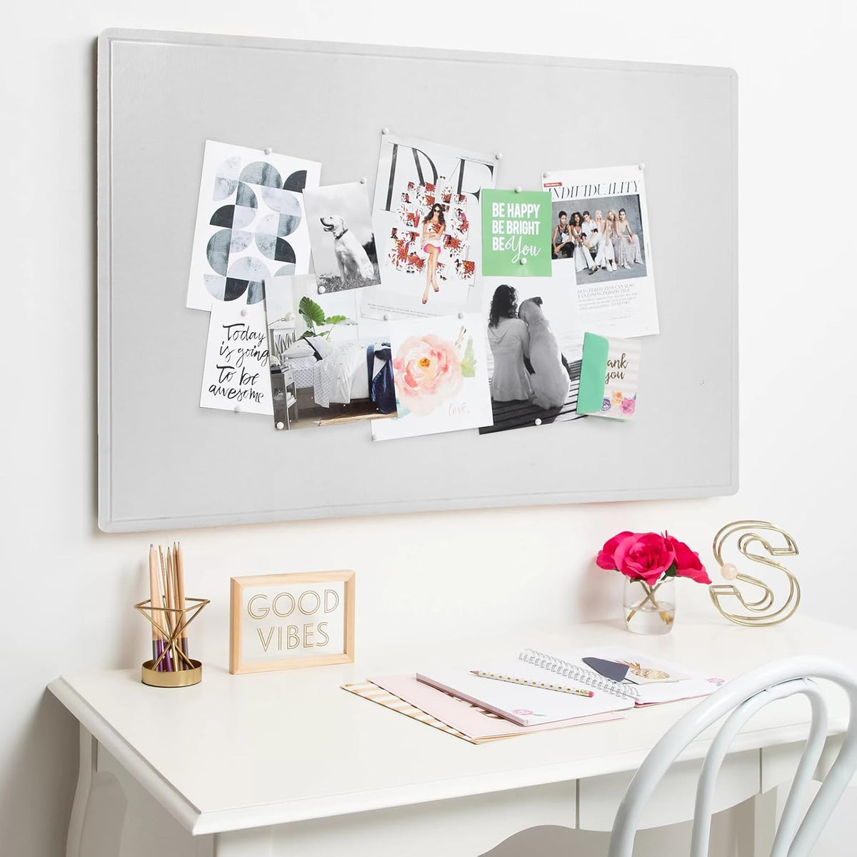 Extra Large Bulletin Board, 72 x 48 Inches Decorative Felt Pin Board Foldable...