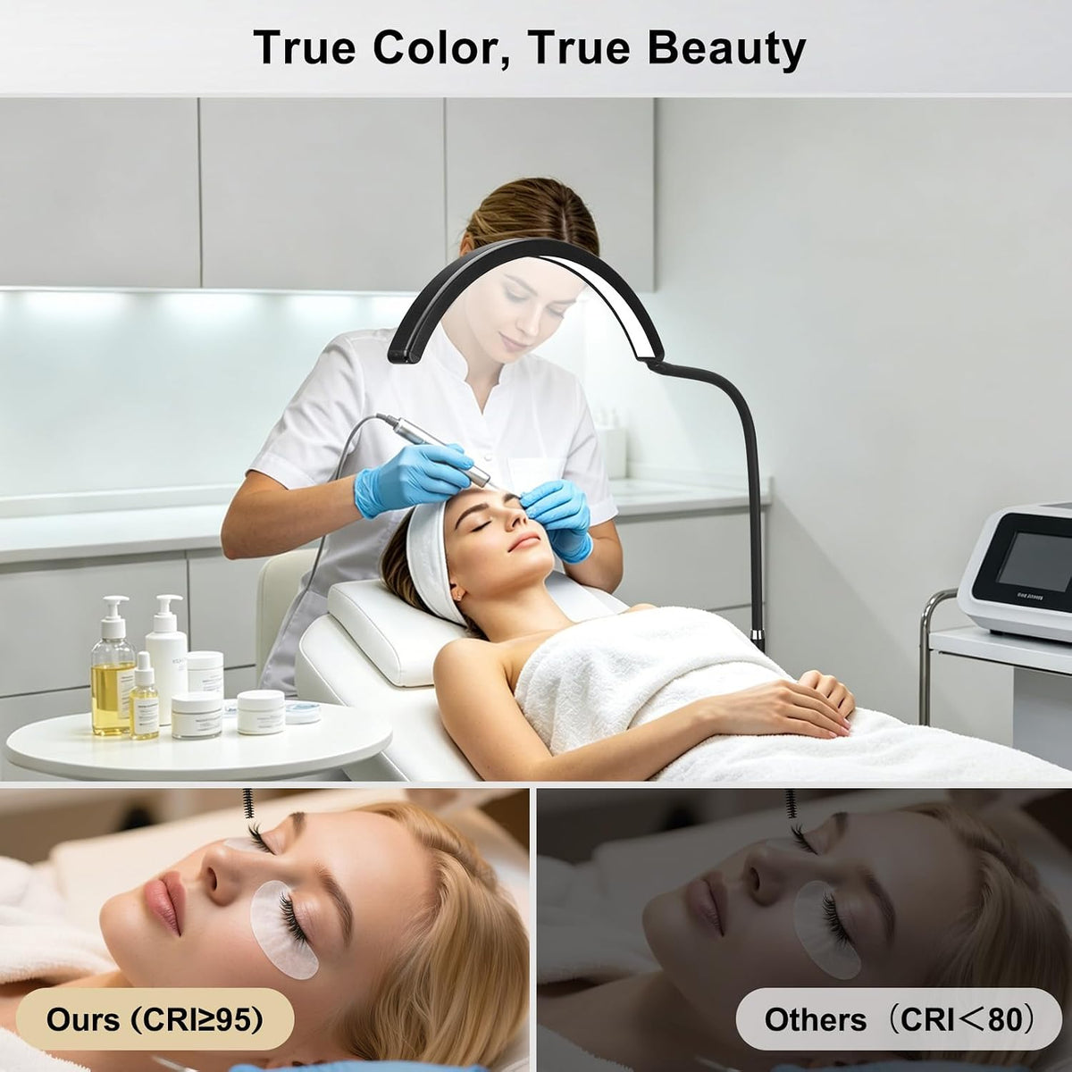 Professional Half Moon LED Desk Light for Nail Techs & Artists – Flexible...