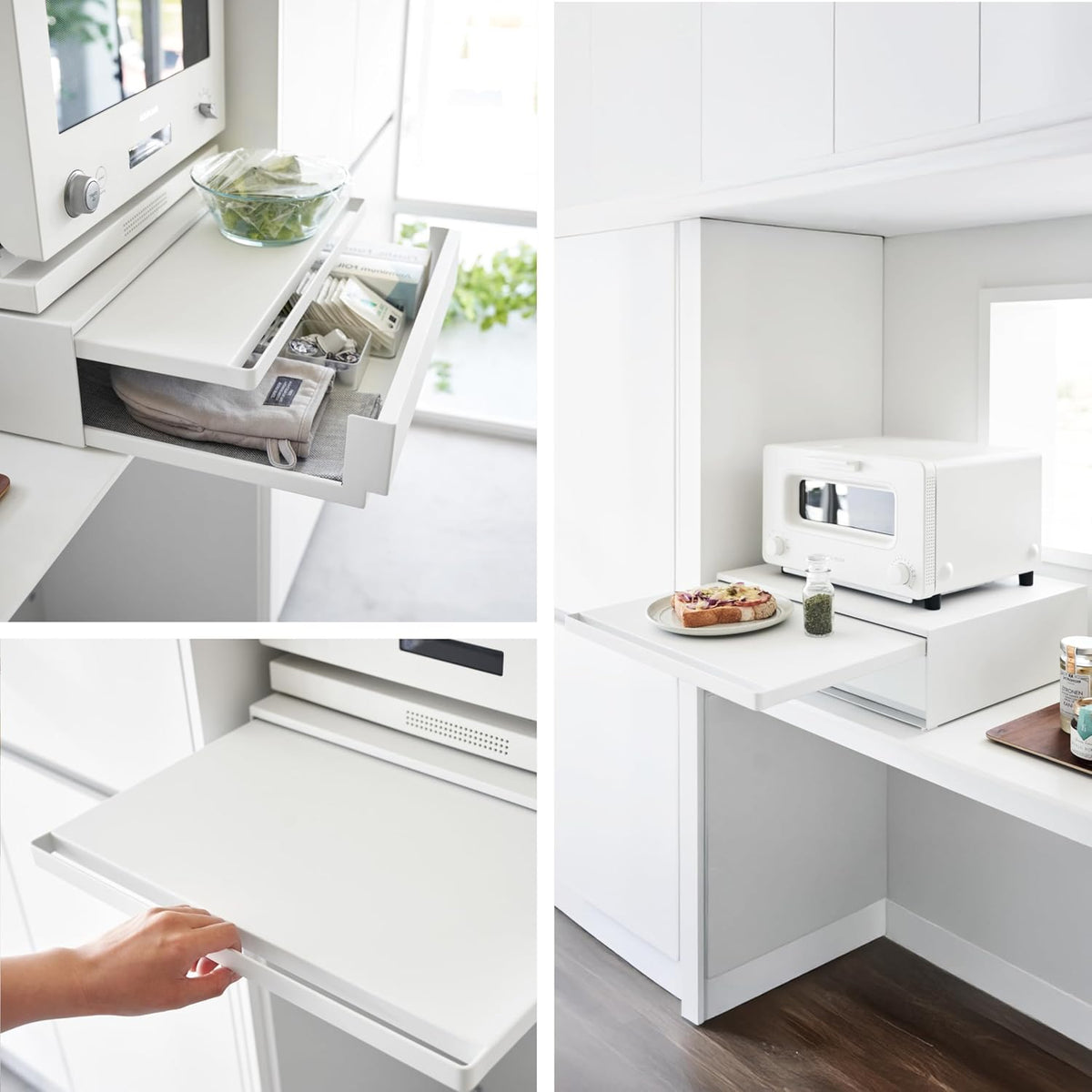 YAMAZAKI Home Tower Kitchen Countertop Organizer Appliance Stand with Drawer ...