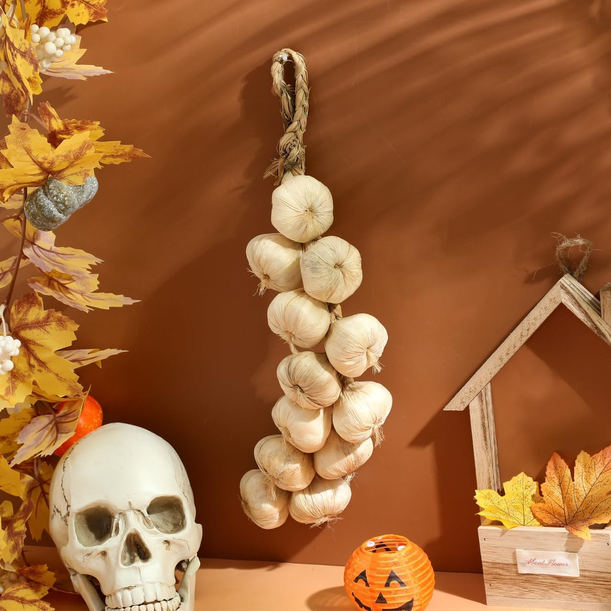 Cabilock 1 pc Halloween Artificial Garlic String, Simulation Artificial Lifel...