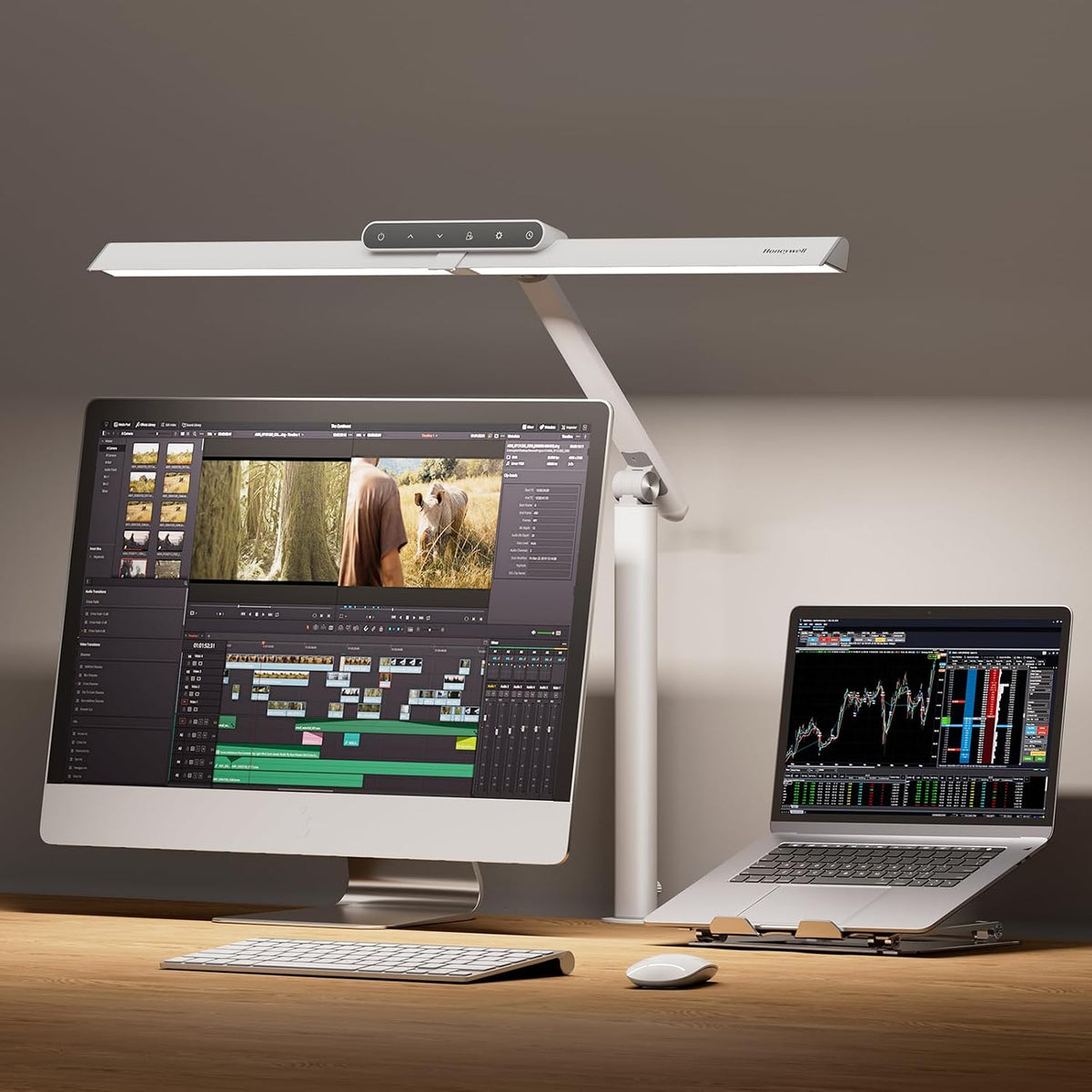 Honeywell HJ1 Sunturalux LED Clamp Desk Lamp 1200LM for Computer