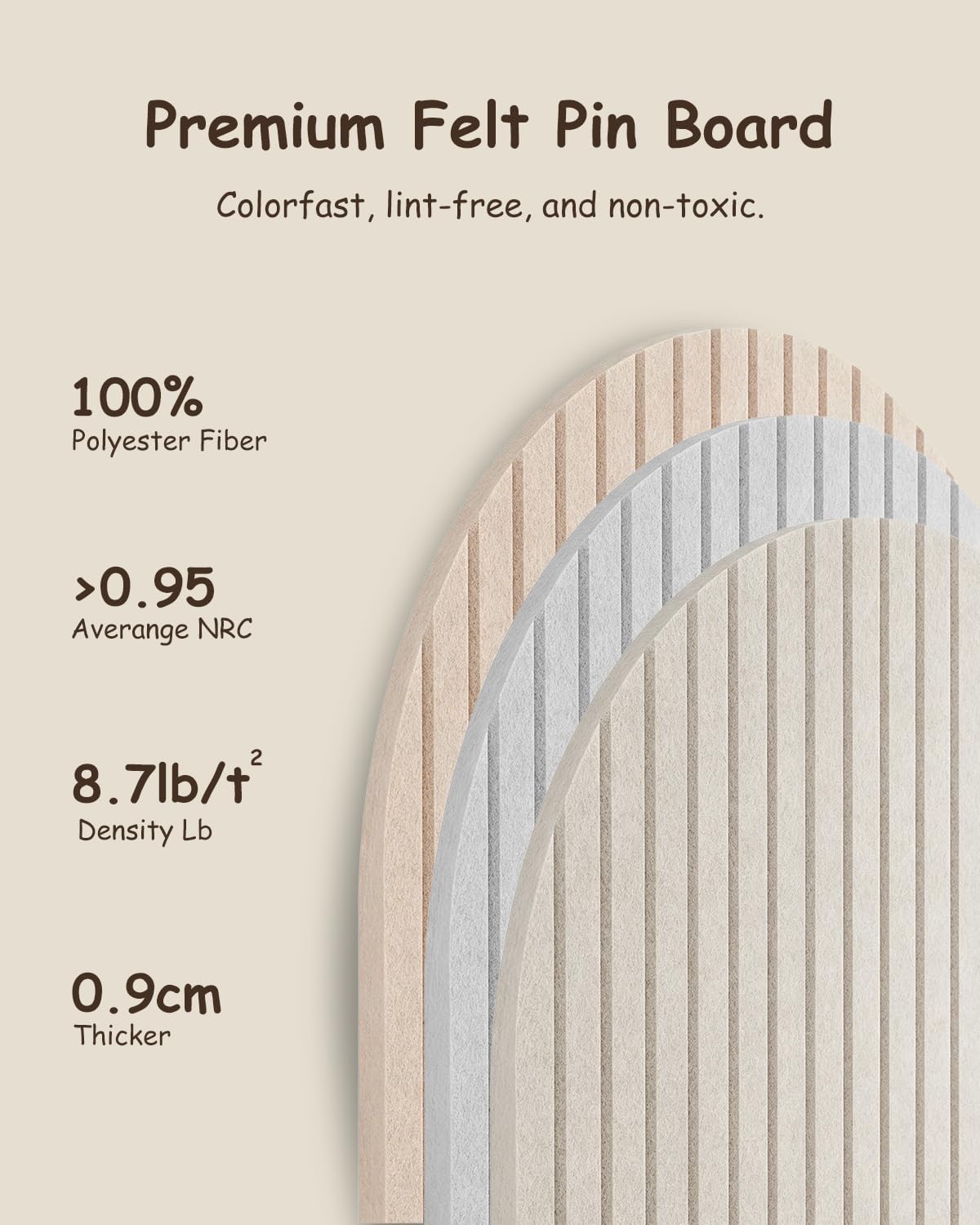 Foldable Bulletin Board 47x24 inches, 0.35" Thick Felt Wall Tiles, Large...