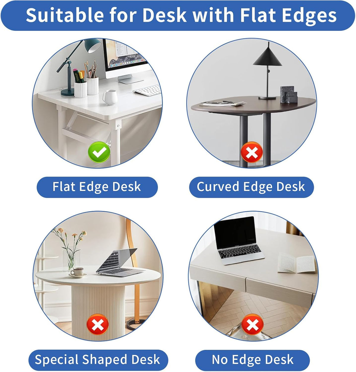 LUKETURE Desk Side Storage,11-4/5" Power Strip Cable Management Tray