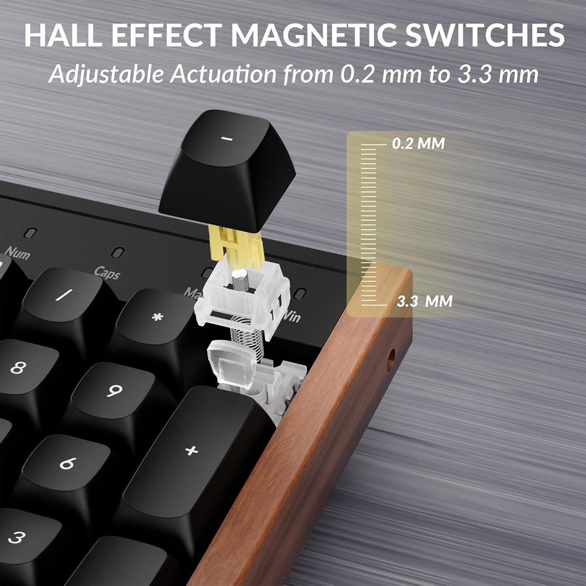 Keychron K10 HE 100% Wireless Hall Effect Keyboard, Silent Banana Switch