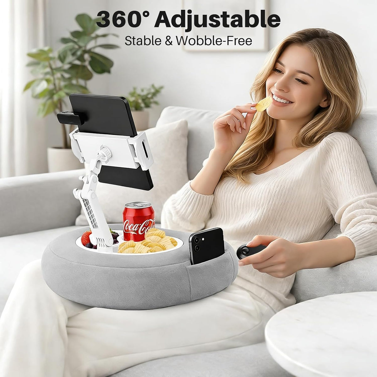 Kindle Pillow Stand with Remote Page Turner, Holder for 4.7–11 in Devices
