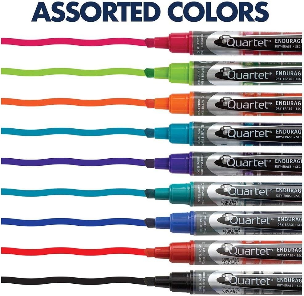 Quartet Dry Erase Markers, Whiteboard Markers, Chisel Tip, EnduraGlide, White...