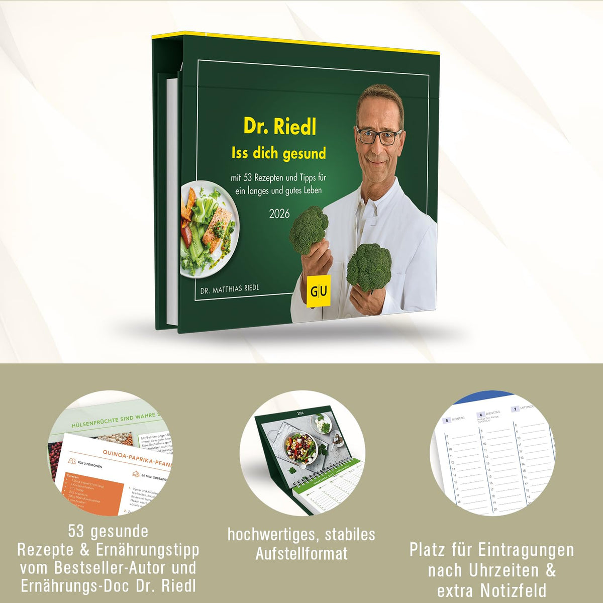 G|U - Dr. Riedl - Eat dich gesundWeekly Calendar 2026 - Desk Calendar 24.7 x ...