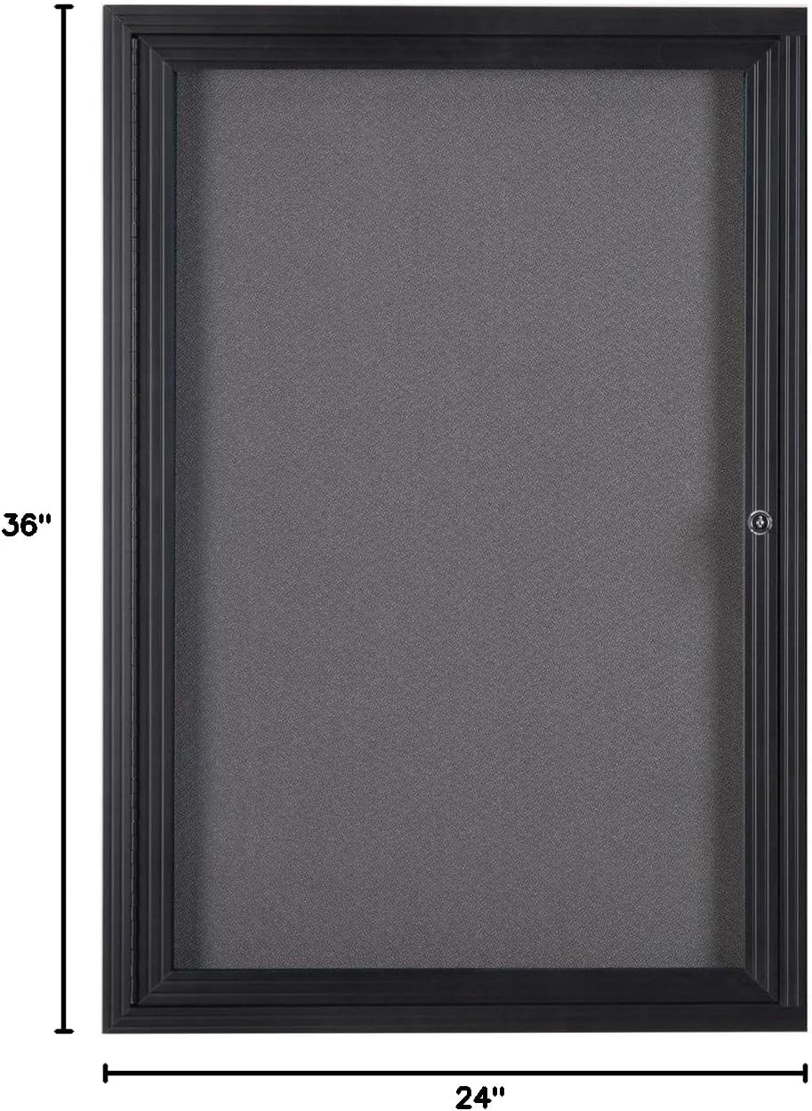 Displays2go Wall Mounted 24" x 36" Enclosed Message Board