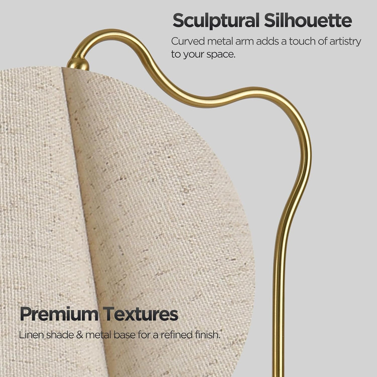 KUNJOULAM Modern Table Lamps, Nightstand Bedside Lamps with Umbrella Form Lin...