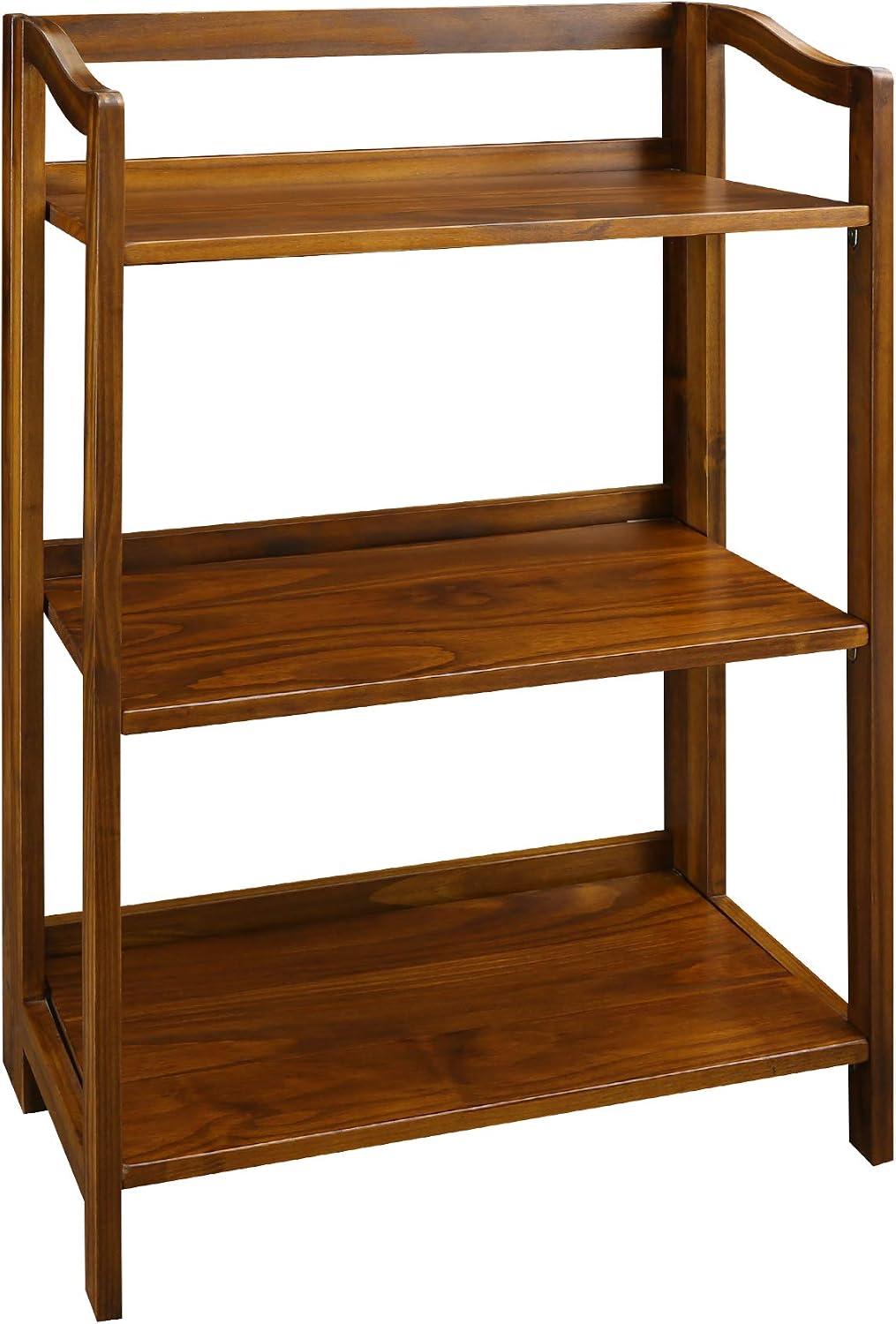 Casual Home Stratford 3-Shelf Folding Bookcase-Warm Brown