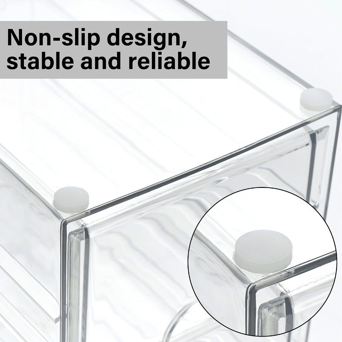 Prsildan Hair Accessories Organizer Acrylic Drawer with 10 Drawers