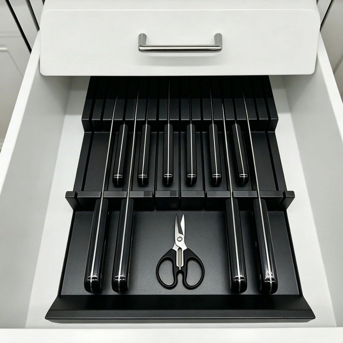 Bamboo In Drawer Knife Block Knife Storage Holder Organizer, 17 Slots