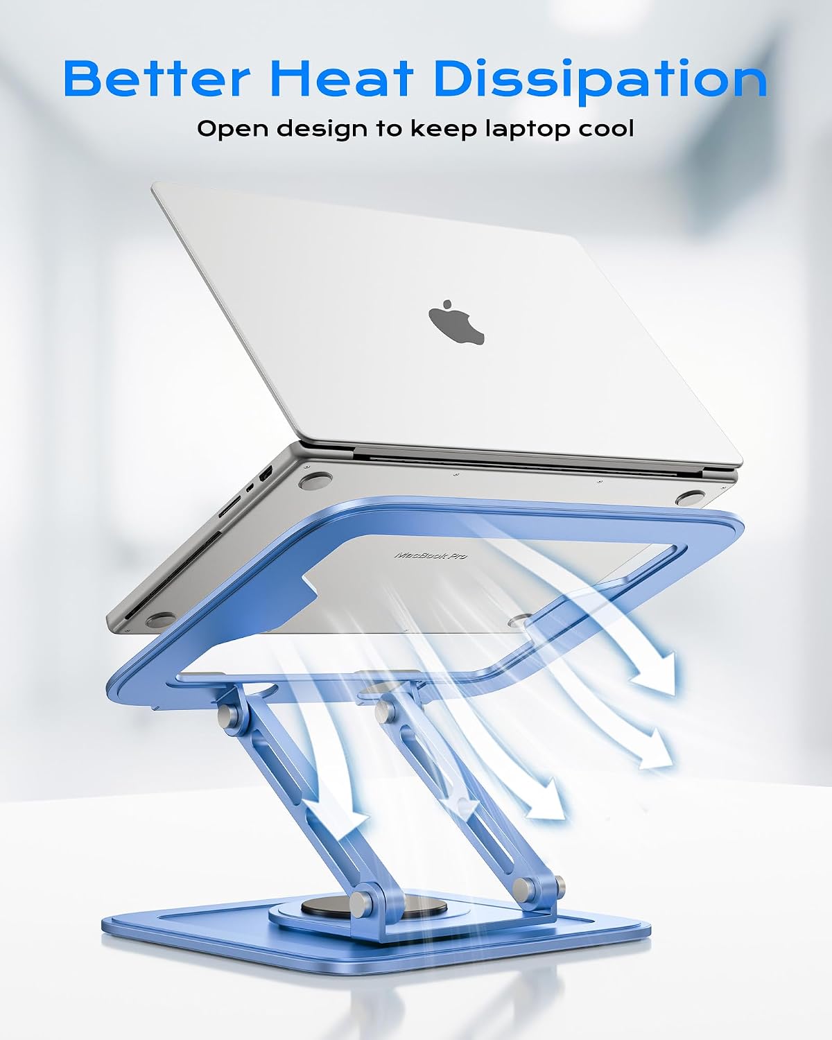 LOXP Adjustable Laptop Stand, Computer Stand with 360 Rotating Base