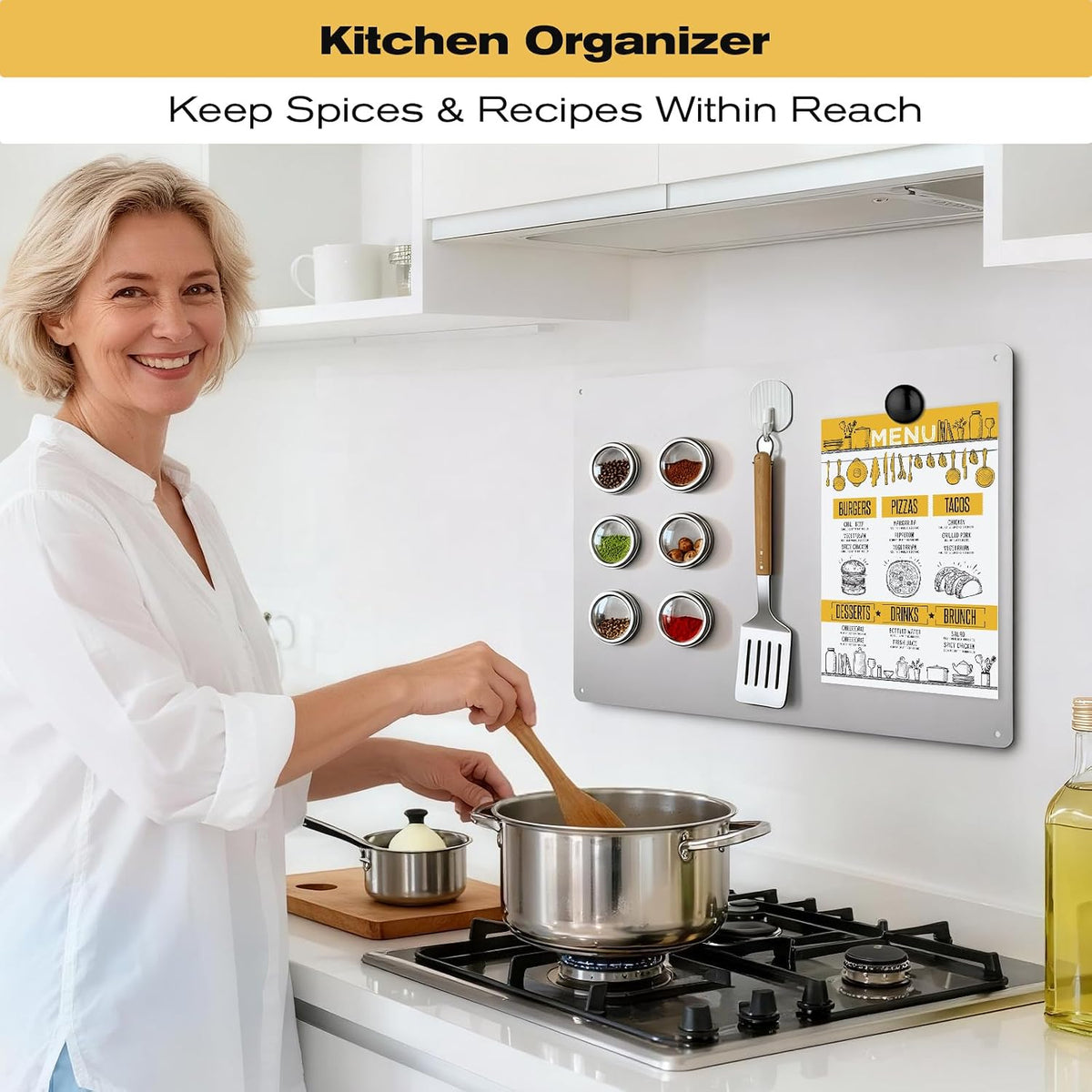 24" x 36" Magnetic Board, Silver Magnet Bulletin Board to Display M...