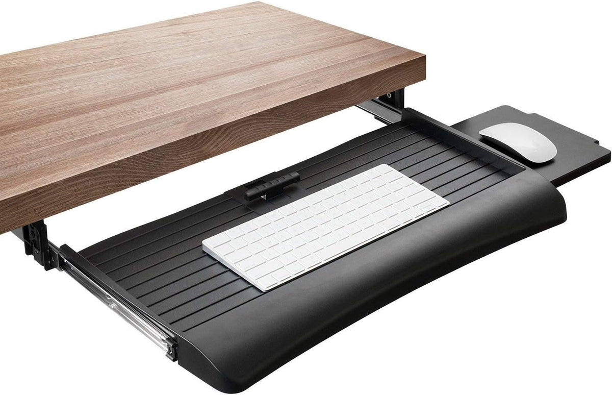 Mount-It! Under Desk Keyboard Drawer with Wrist Rest, Ball-Bearing Slide