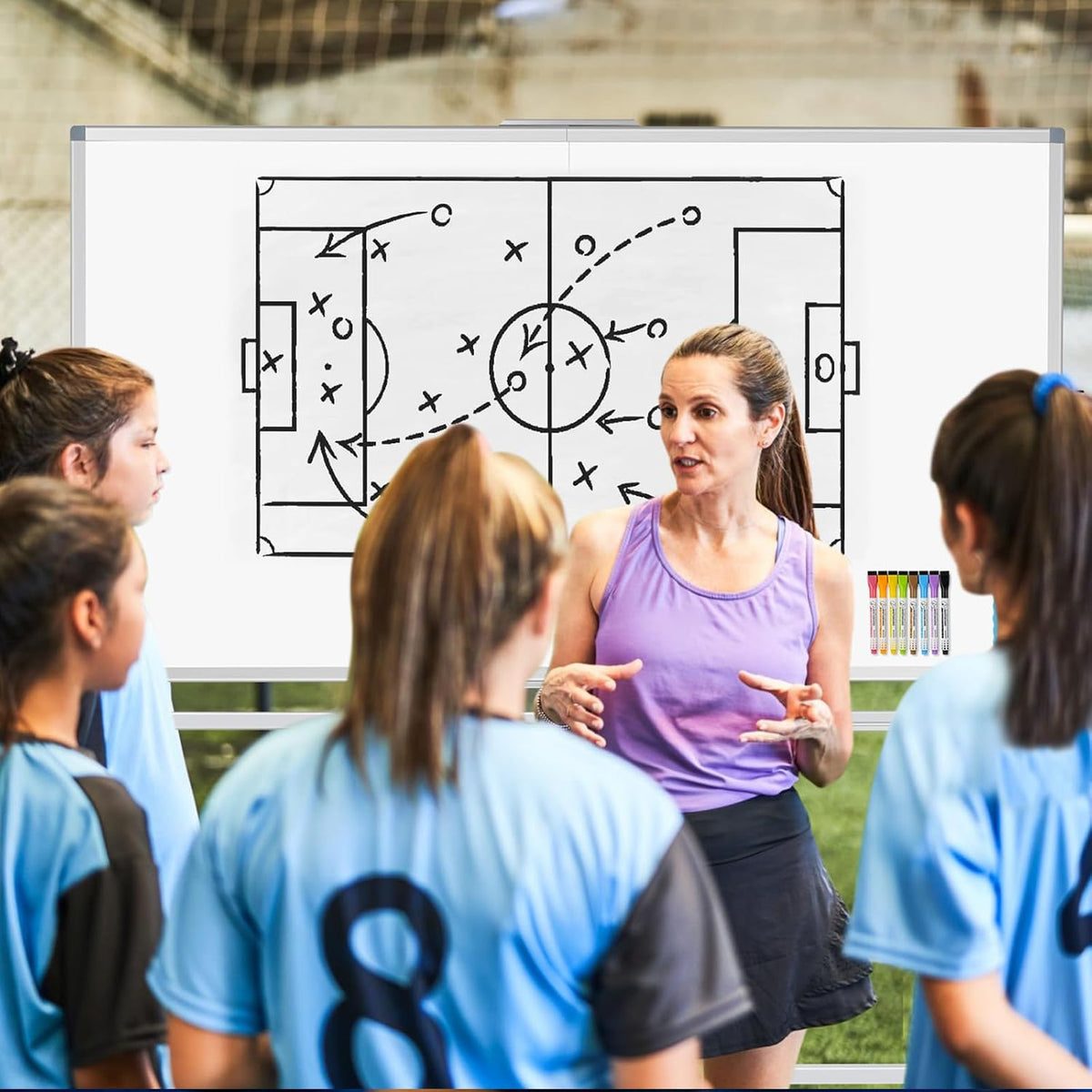 Rolling White Board on Wheels, 72" x 40" Dry Erase Whiteboard with ...