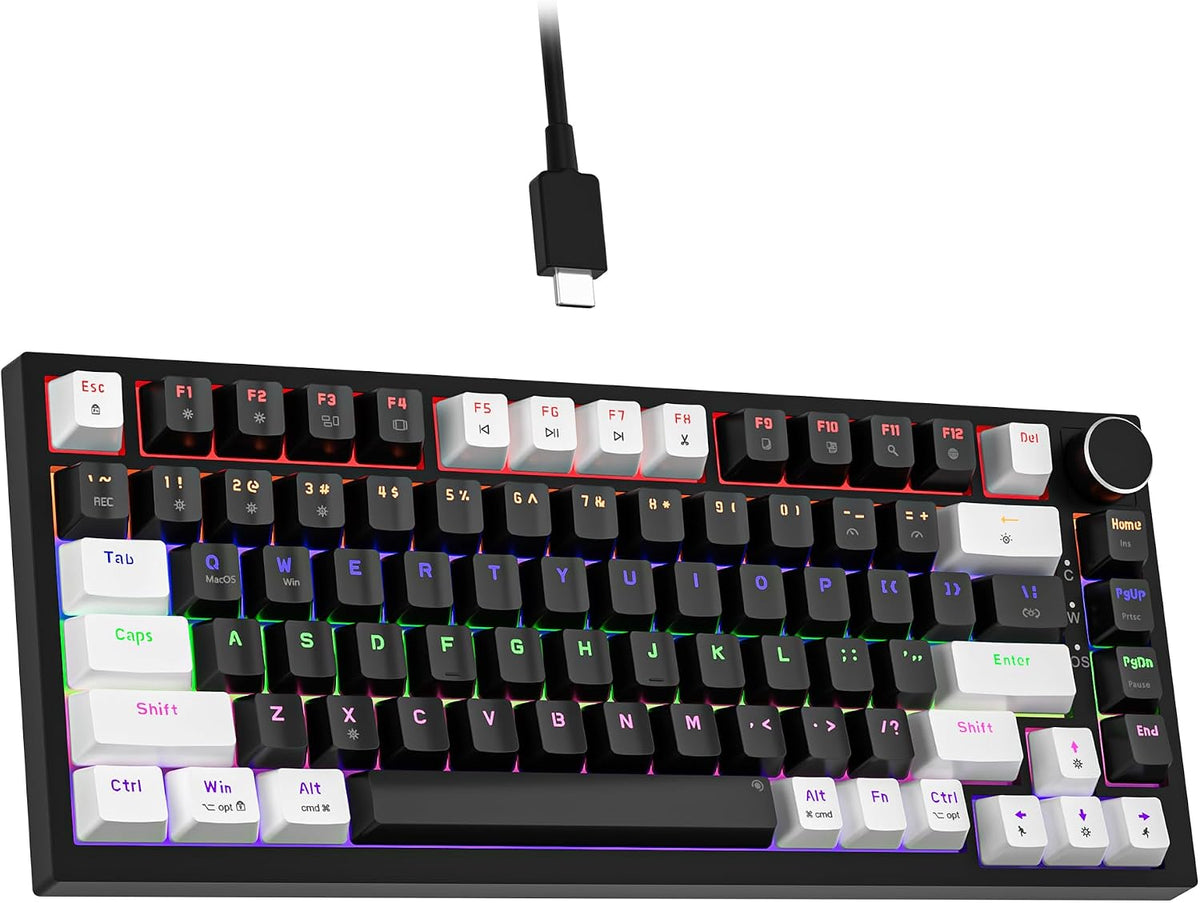 Newmen GM326 Mechanical Keyboard,75% Percent Gaming Keyboard,Wired Keyboard